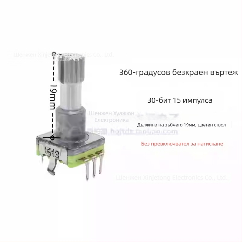 Ljv навигационен потенциометър за звук — копче за автомобилен DVD/радио, въртене 360° с натискане