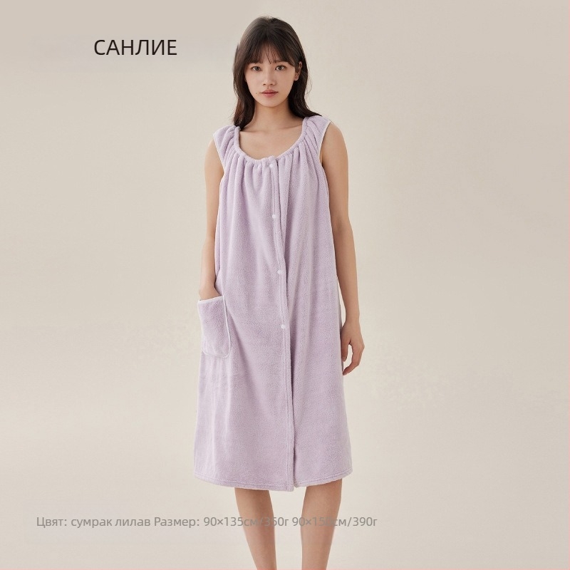 Носеща се кърпа за баня с конвертиращ дизайн, кадифено платно, 370 g, полиестер/полиамид композит