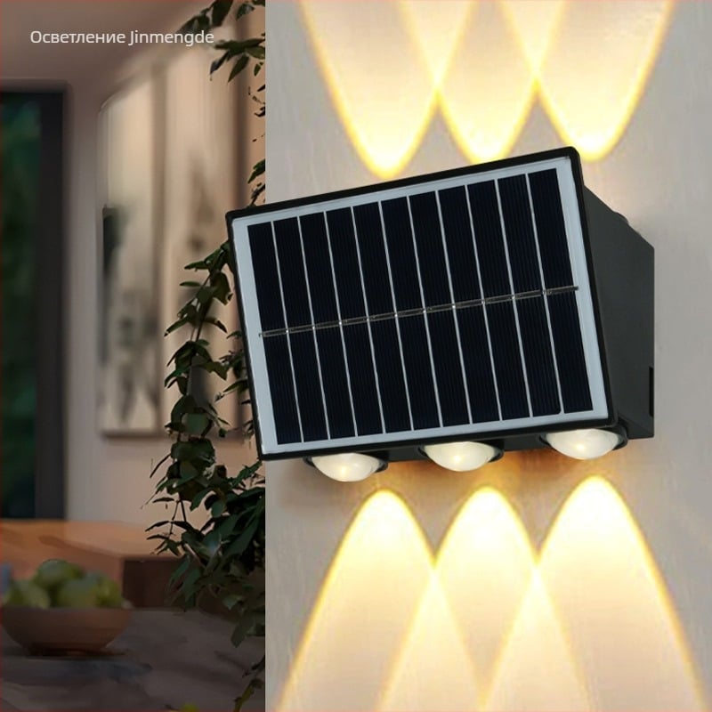 Соларна външна стенна светлина IP66, LED източник, 4W, 3.7V, JM02301