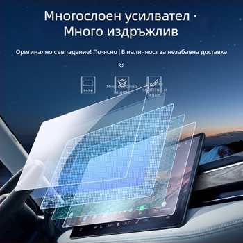 Защитно стъкло за навигационен дисплей на автомобил, универсално, едночастично формоване, анти отпечатъци, марка Qiu Yiming