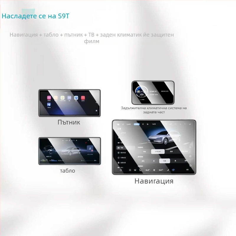 Защитно стъкло за навигационен дисплей на автомобил, универсално, едночастично формоване, анти отпечатъци, марка Qiu Yiming