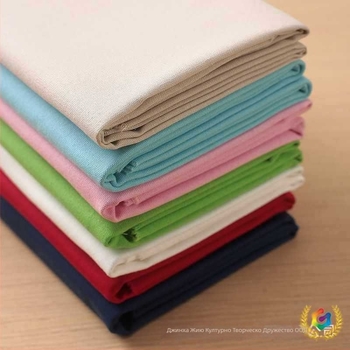 Комплект за бродерия върху плат - памук и лен, мотив пейзаж, кръстат бод, модерен стил