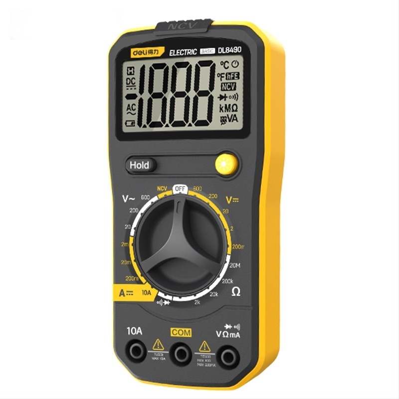 Дигитален мултиметър за електротехници — измерване на DC напрежение, капацитет и температура, висока прецизност