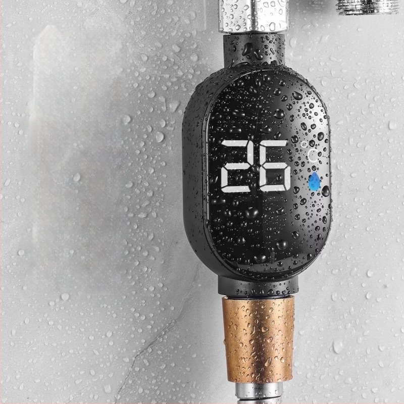 Душов термометър за вода с LED дисплей – Langguan, 4-точков национален стандарт, резолюция на температурата 50