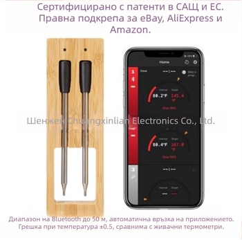 Термометър за храна, марка Chuangxinlian, модел Cxl001-d, резолюция 0.1°C, 50 бр. в кутия