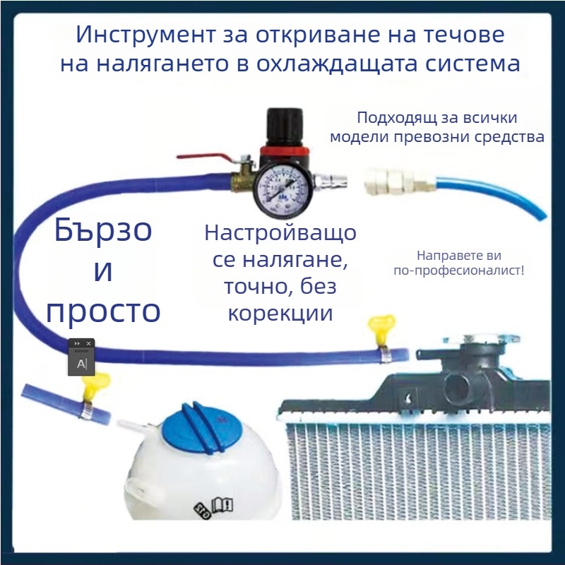 Преносим детектор за течове за охладителната система на автомобил – воден резервоар, модел GL-A88, Guanglong