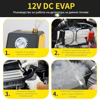 Автомобилен детектор за димни утечки – диагностичен тестер за пропускане, модел 02, произход Китай, предназначен за автомобилен ремонт, международен експорт