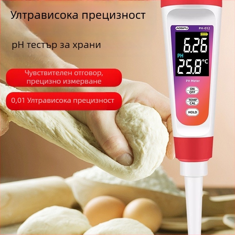 Тестер за pH и алкалност на тесто за пара хлебчета и пелмени