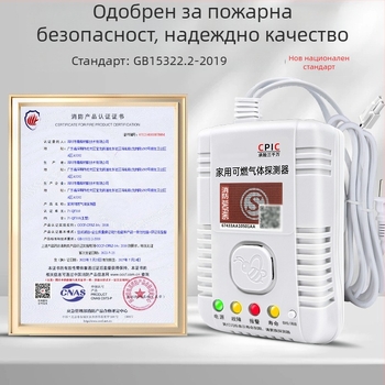 Газов алармен детектор с обхват 360°, метан/пропан, 220V, модел 310