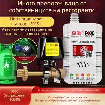 Senchi MQ08 Фиксиран детектор за изтичане на газ с автоматичен прекъсващ клапан за горими газове