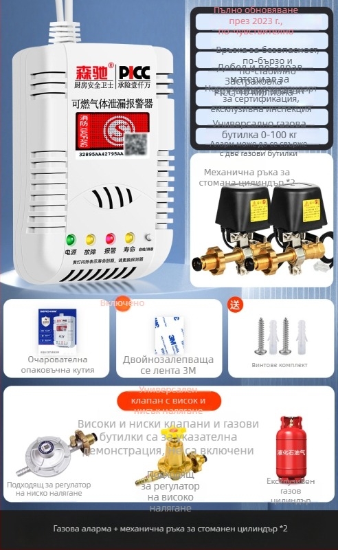 Senchi MQ08 Фиксиран детектор за изтичане на газ с автоматичен прекъсващ клапан за горими газове