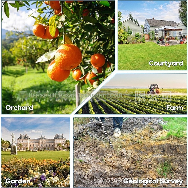 Сонда за проби от почва от неръждаема стомана, тежка конструкция, с регулируема дължина и T‑дръжка — полево използване, модел Detection Needle, тегло 900 g