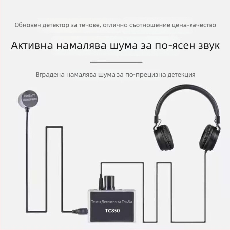 Детектор за течове на водопроводни тръби със усилване на звука и висока прецизност