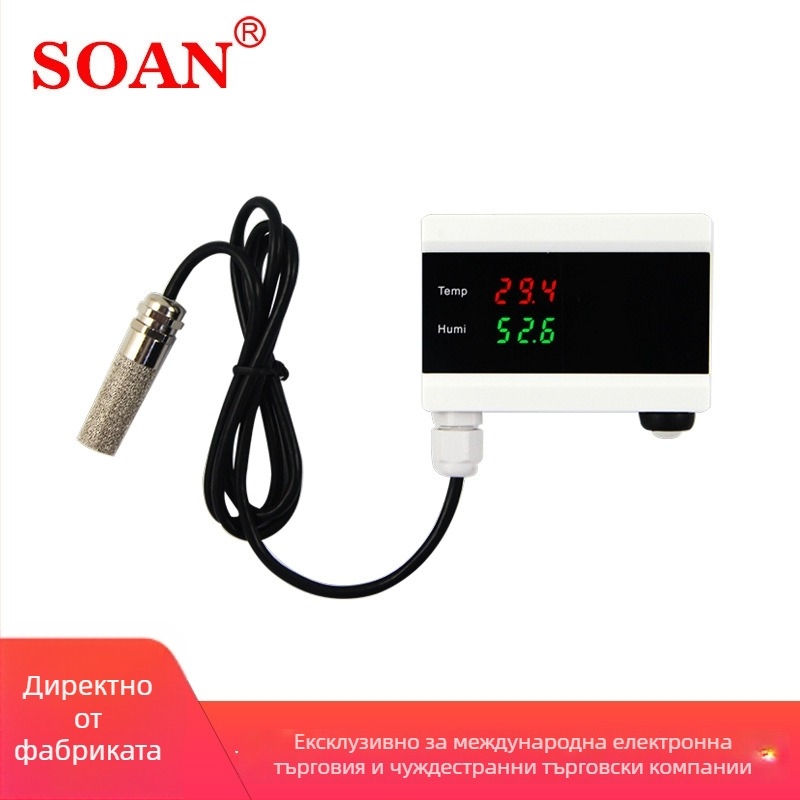 Смарт WiFi детектор за температура и влажност с регистратор и контролер, стенен монтаж