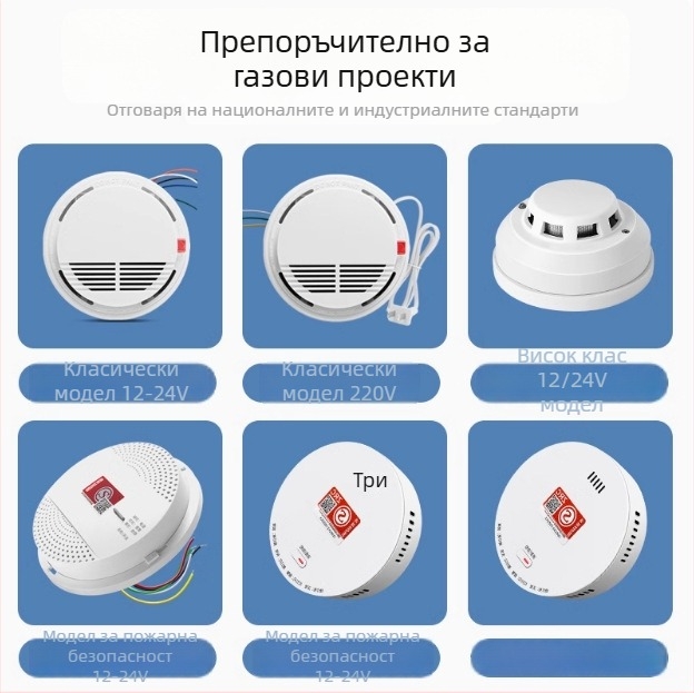 JD52 газов детектор – фиксиран, 12–24V захранване, детектор за природен газ, обхват 20–40 м²