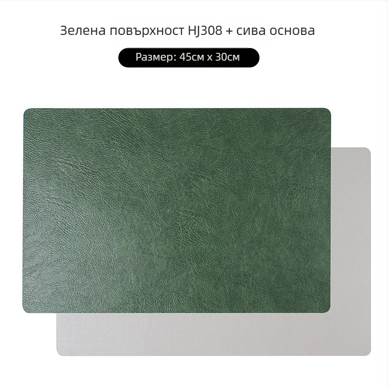 Кожена квадратна подложка за хранене в скандинавски стил – ретро лукс, водоустойчива и влагоустойчива, двойнослойна изолация, за домашна употреба