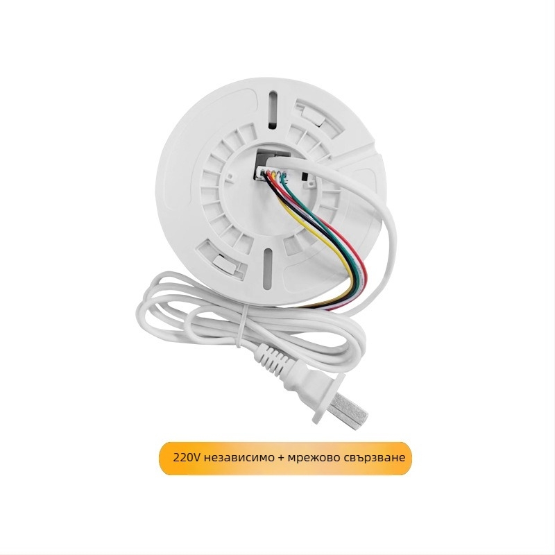 Газова аларма XL-202 за природен газ и втечнен газ, 360° детекция, таванно монтиране, кабелно свързване, захранване 12VDC–220VAC, звуково и светлинно известяване