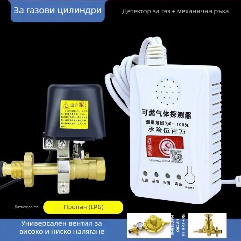 Газов сигнализатор-детектор GB2019, 220V, акустично-оптичен сигнал, стенен монтаж