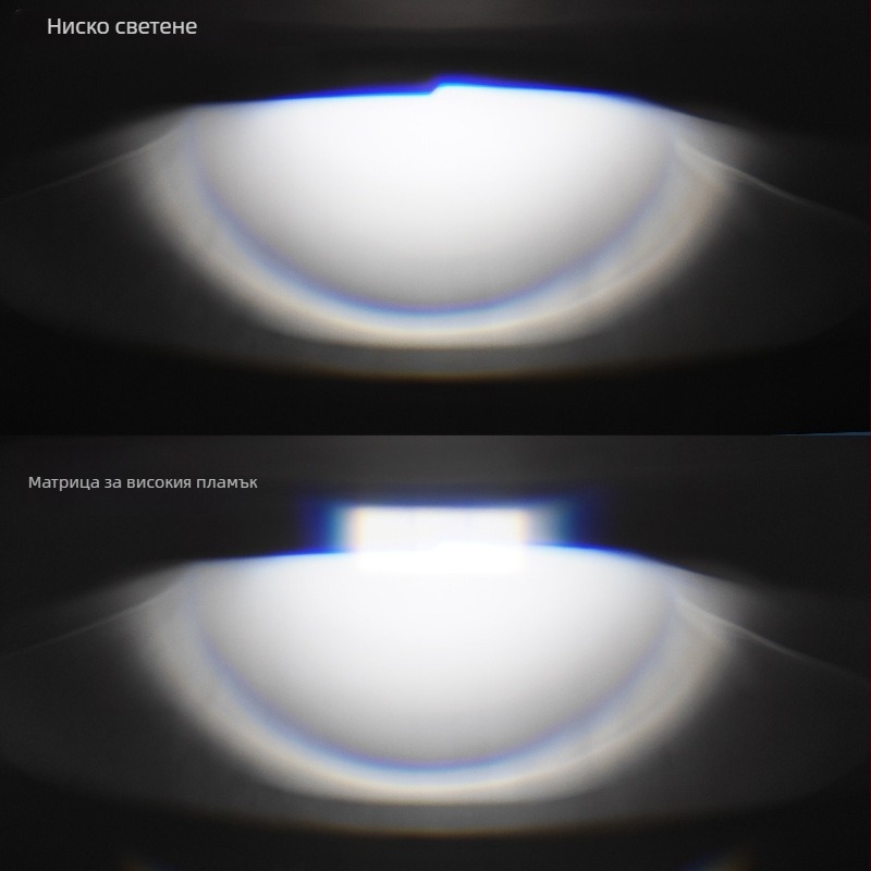 H4 LED матричен фар с леща Matrix, 6200 lm, 12 V, 31 W, IP67, за автомобили и мотоциклети