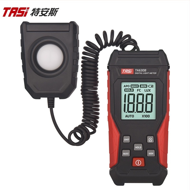 TASI разделен люксметър — високоточен фотометричен измерител на осветеност, батерийно захранване