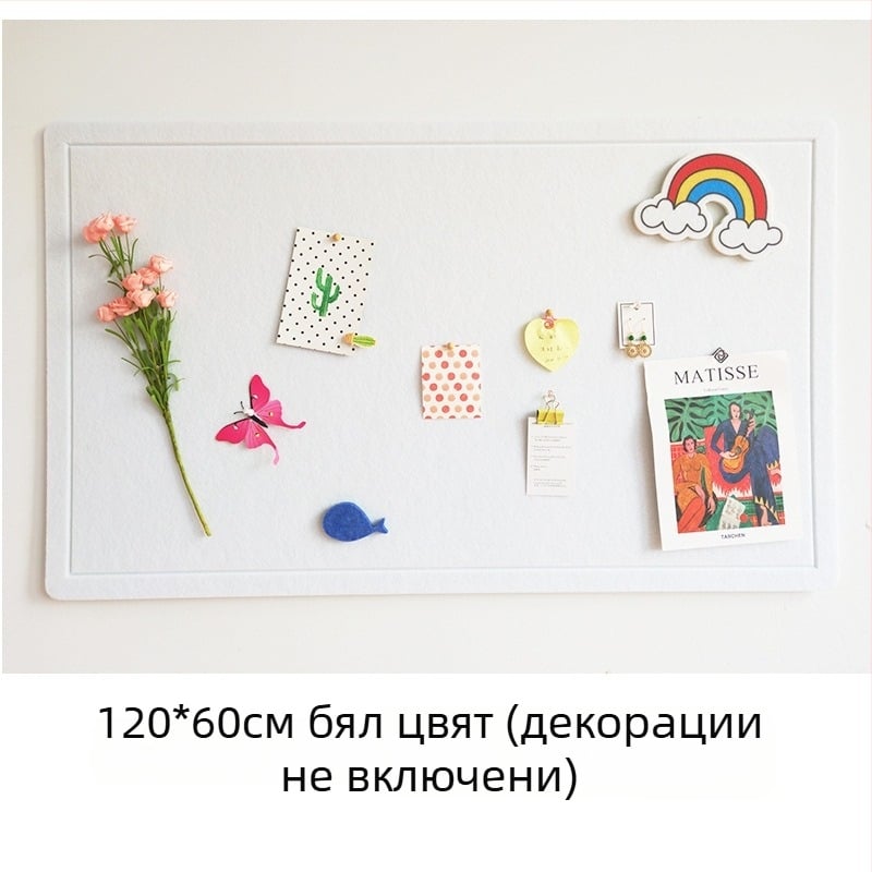 Скандинавски стил фелтово стенно табло за детска градина — Mengda, полиестер, модерно изкуство, гравиране