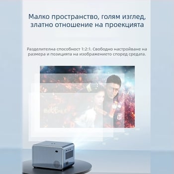 Домашен проектор, 58W, резолюция 720P (1280x720), яркост 5000, енергийна ефективност: първи клас