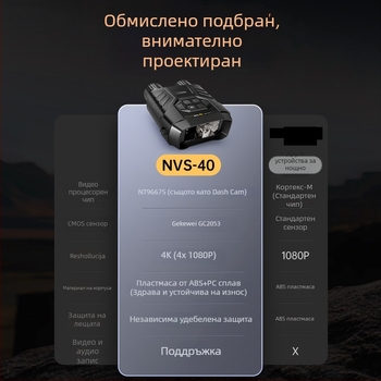 FNIRSI NVS-40 4K инфрачервено устройство за нощно виждане, преносимо за полево използване