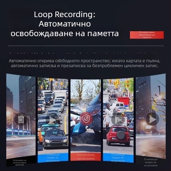 Патриот 2025 4K автомобилна видеорегистратор с предна и задна камера, 5,5-инчов тъчскрийн, 9MP
