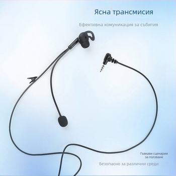 Футболен съдия шлем-интерком слушалка, едно ухо, моно звук, Bluetooth 5.0, обхват 5 м