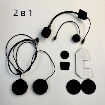 Хедсет за мотошлем Bluetooth 5.4, обхват до 10 м, стерео на ухото, шумопотискане, възпроизвеждане на музика и обаждания