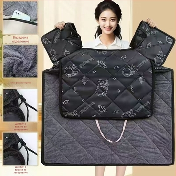 Удължено одеяло против вятър за електрически превозни средства, подплатено с флийс, водоустойчиво, универсално за мотопеди и електрически скутери