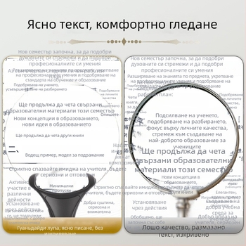 GUANYIDA лупа за четене с LED осветление, леща с висока резолюция, високо увеличение, модел 110