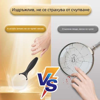 GUANYIDA лупа за четене с LED осветление, леща с висока резолюция, високо увеличение, модел 110