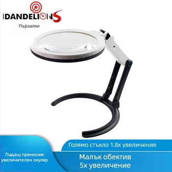 БИТЕ MG3B-1B / MG3B-1D Настолен сгъваем луп за работна станция с LED осветление (Марка: BITE; Модели: MG3B-1B / MG3B-1D; Внос: Не; Частна марка: Не)