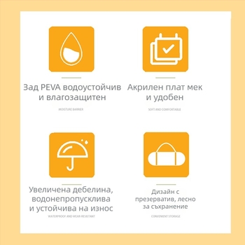 Пикникова постелка за къмпинг, влагозащитна акрилна материя; акрилно платно + гъба + водоустойчив PEVA; тегло 850 г; подходяща за 6 човека; модел Reel