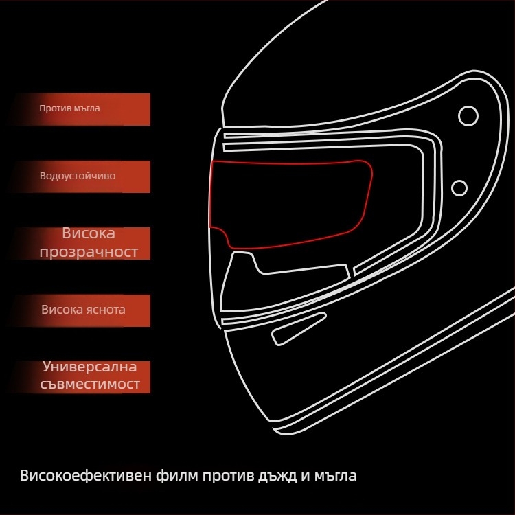 Фолио против запотяване за каска YCC, модел YCC-061, защита от дъжд и запотяване