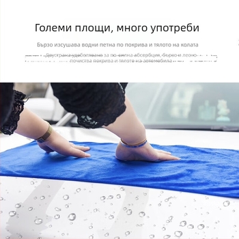 Микрофибър кърпа за миене на автомобил – усилена, многофункционална