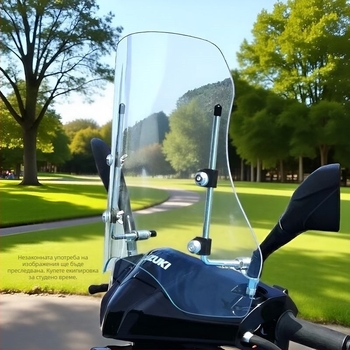 Предно стъкло за електрически автомобил, прозрачно пластмасово покритие, износоустойчиво, възможност за печат на лого