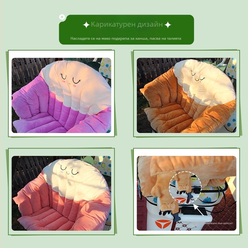 Комплект калъфи за предна и задна седалка на електрическа триколка, плюшено топло, пълнеж памук, зимно универсално покритие, персонализация налична