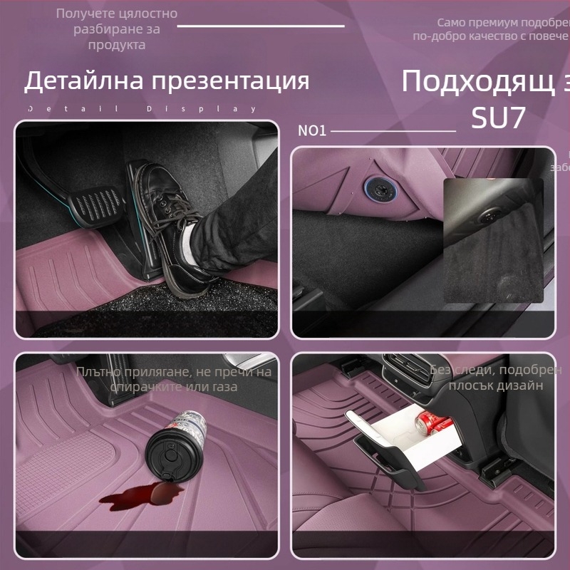 Автомобилни подложки за пода за Xiaomi SU7/YU7 – ТПЕ инжекционно формовани, пълно покритие на интериора