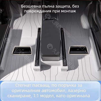 Автомобилни интериорни подложки за салона — 360° обграждащи килимени, универсални, материал: фибър велур + PE, персонализируеми