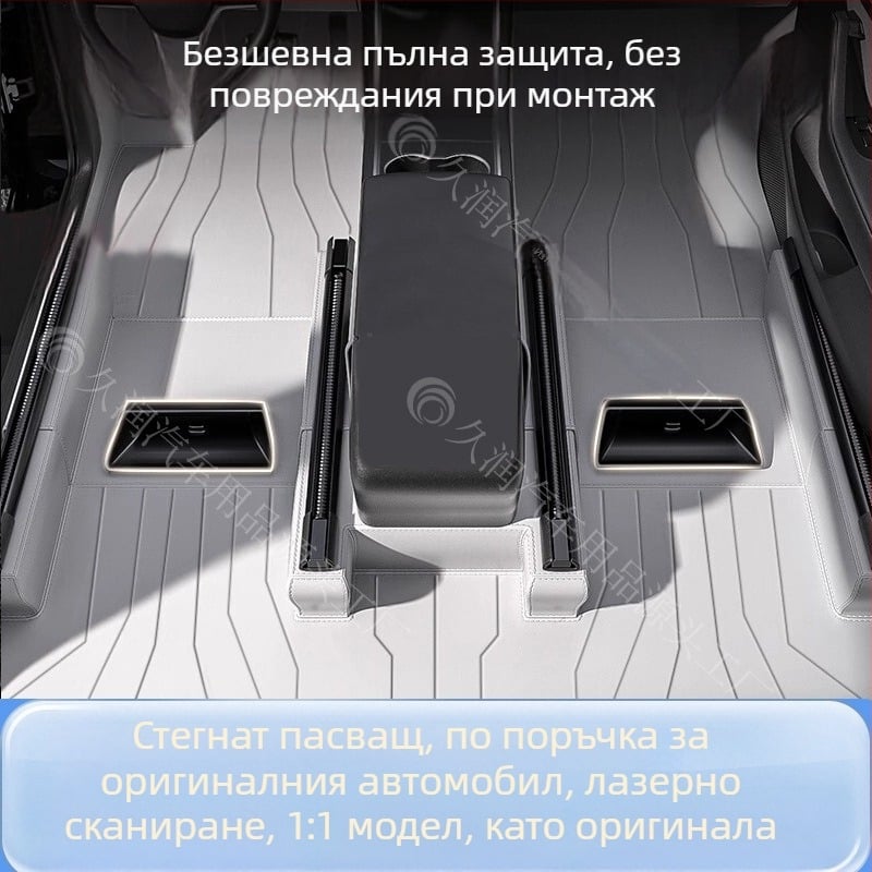 Автомобилни интериорни подложки за салона — 360° обграждащи килимени, универсални, материал: фибър велур + PE, персонализируеми