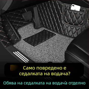 Автомобилни подложки за пода за нови и стари модели, водачова подложка, кожа; без лого, без обработка