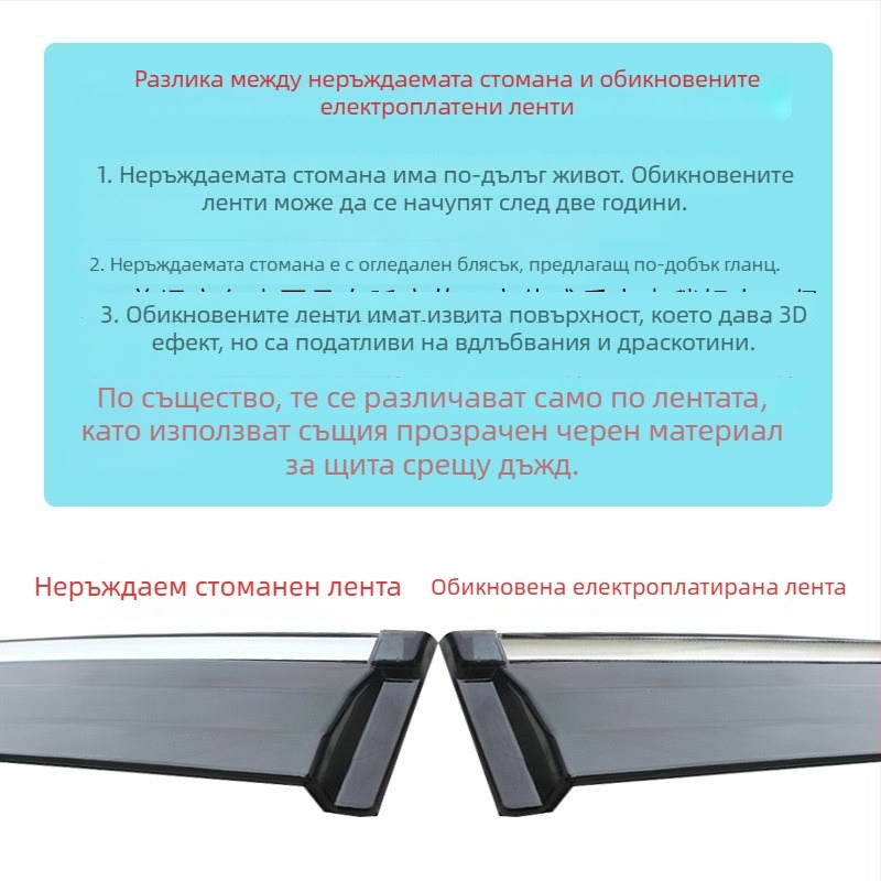 BYD Dolphin защита за прозореца срещу дъжд – Акрил, монтаж с кука и лепило, комплект от четири броя