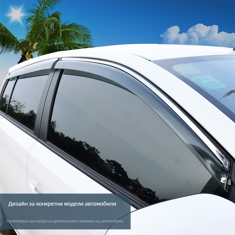 PC дъждозащита за прозорци на Toyota модели (2007–2019) — 4 части, 3D дизайн, монтаж с куки + лепило