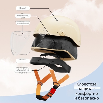 AXK мотоциклетен шлем, ABS корпус, унисекс дизайн, 3C сертифициран (№ 2022091105020564)