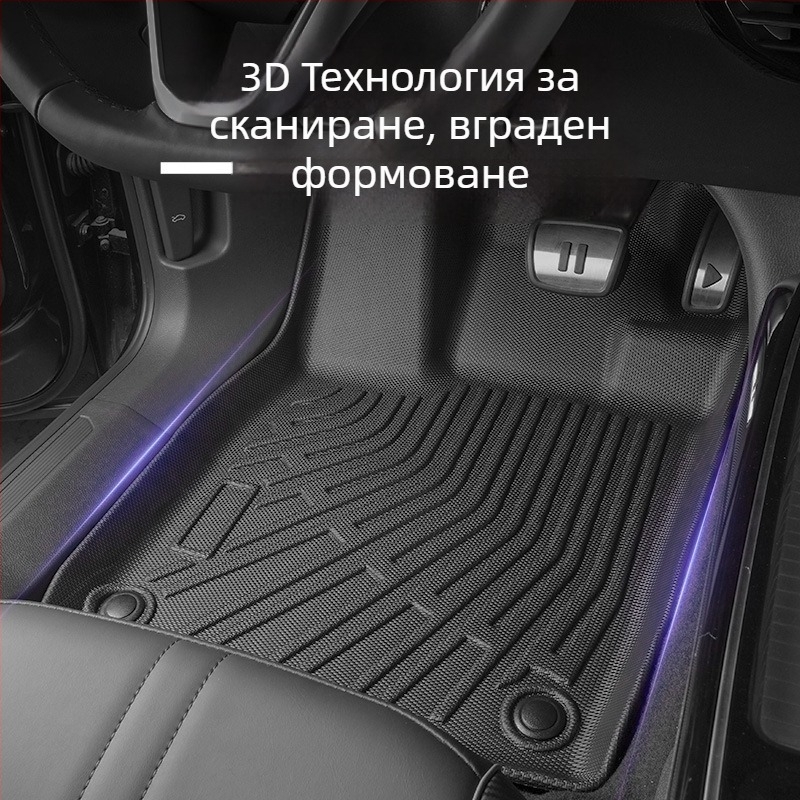 3D TPE всесезонни подложки за автомобилни подове за Audi Q8 (2019–2026) – специфични за модела, за 5 места, печат на персонализиран логотип, задна багажна подложка и облегалка
