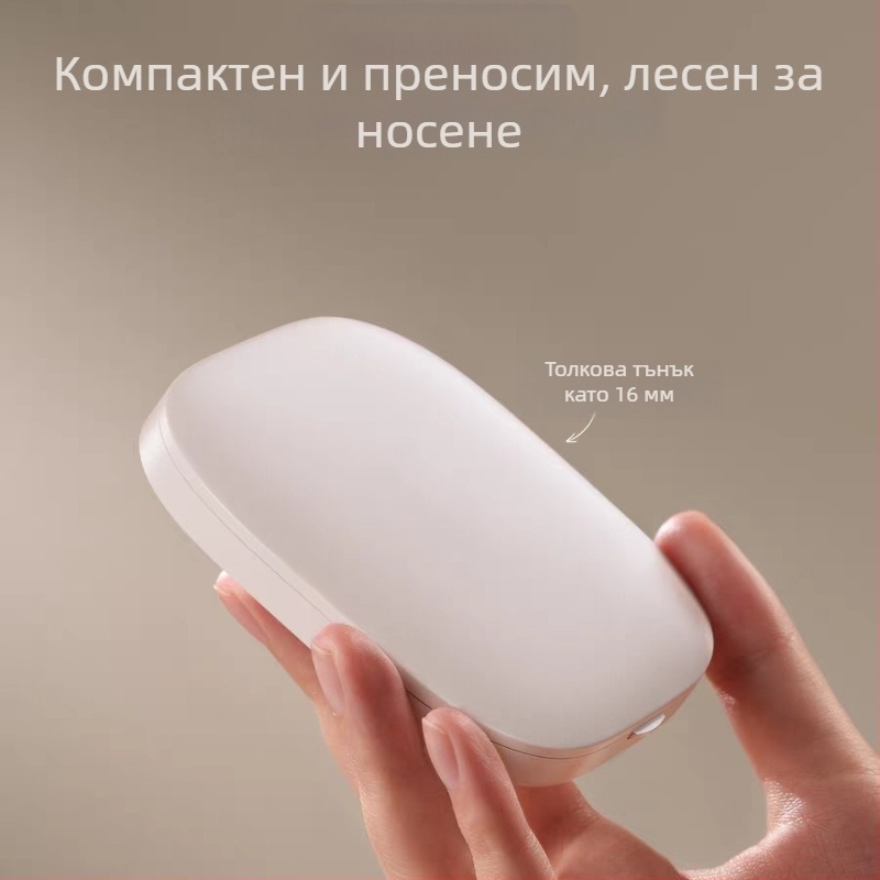 LED огледало за грим, сгъваемо, преносимо джобно, ABS рамка, алуминиево огледало, печат на лого