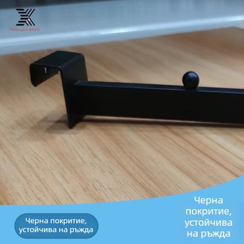 Железни куки за квадратна тръба за витрина на супермаркет – дебели куки за чорапи и мобилни аксесоари, модел 1, материал: желязо, повърхност: спрей пластмаса