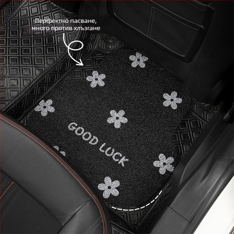 Автомобилни подложки за пода, универсално съвместими, шофьорска подложка, водоустойчиви и устойчиви на замърсяване, Silk Coil материал (Материал: Silk Coil; Съвместимост: Универсално; Позиция: Шофьорско място)